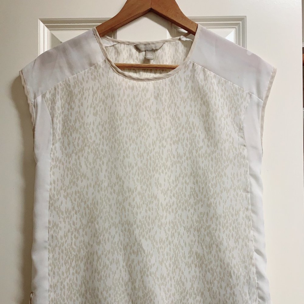 Banana Republic Sleeveless Sheer Printed Top